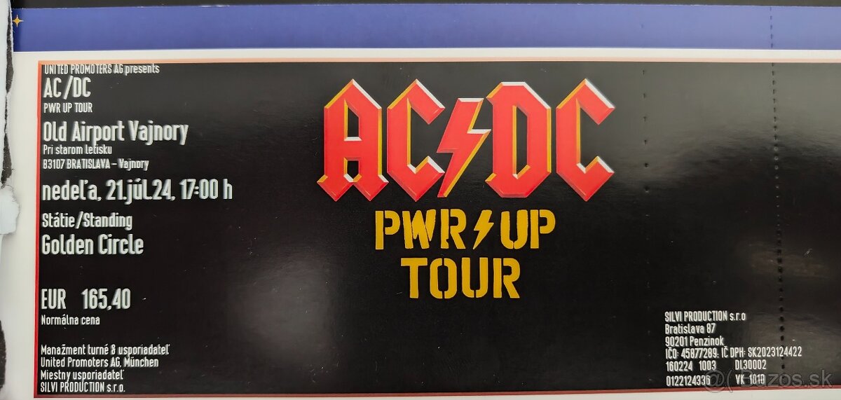 AC/DC POWER UP TOUR BRATISLAVA - Golden circle