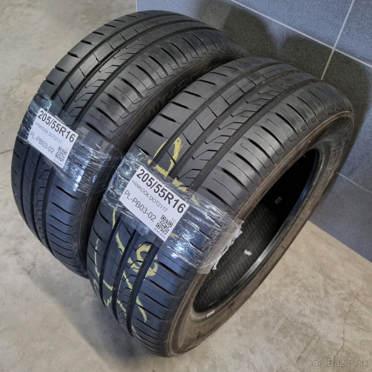 2kusy letné pneumatiky 205/55 R16 HANKOOK