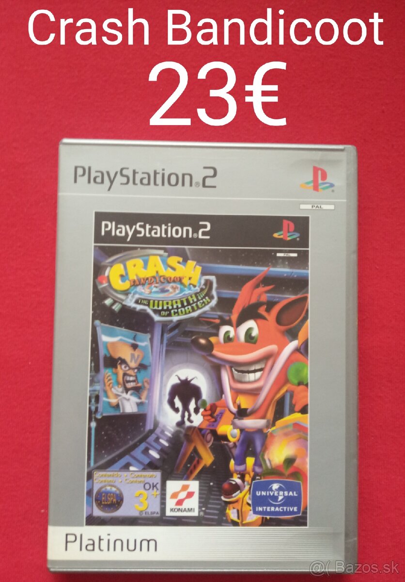 Crash Bandicoot na playstation 2.