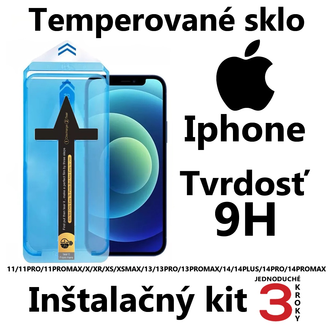 Inštalačný kit temperovaného skla na APPLE tvrdosti 9H