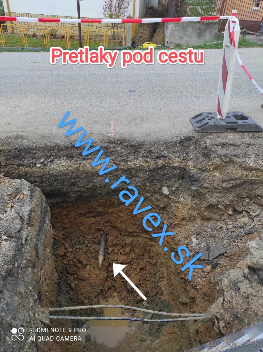 Pretláčanie pod cestou, pretlak