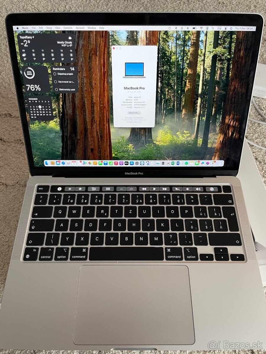 Ako nový MacBook pro M1 512GB Touchbar 100%bat