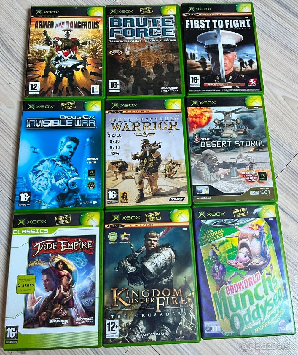 Hry Xbox, Orignal Xbox - Deus Ex, Riddick, Jade Empire,...