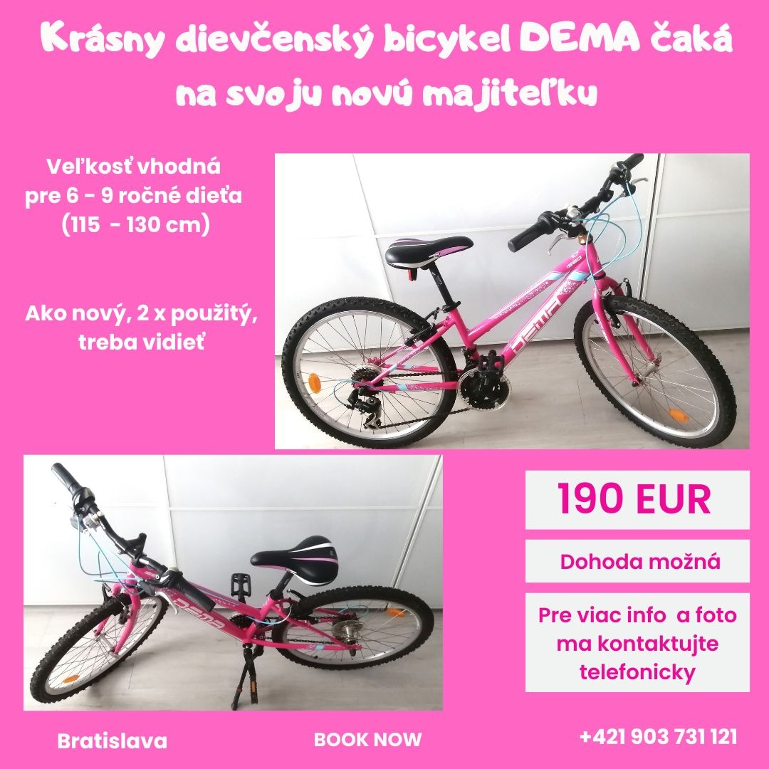 Predám dievčenský bicykel DEMA v TOP stave