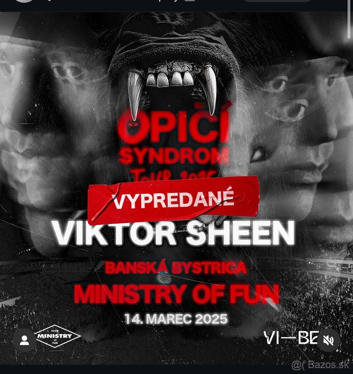 Viktor sheen opičí syndrom tour BB ministry