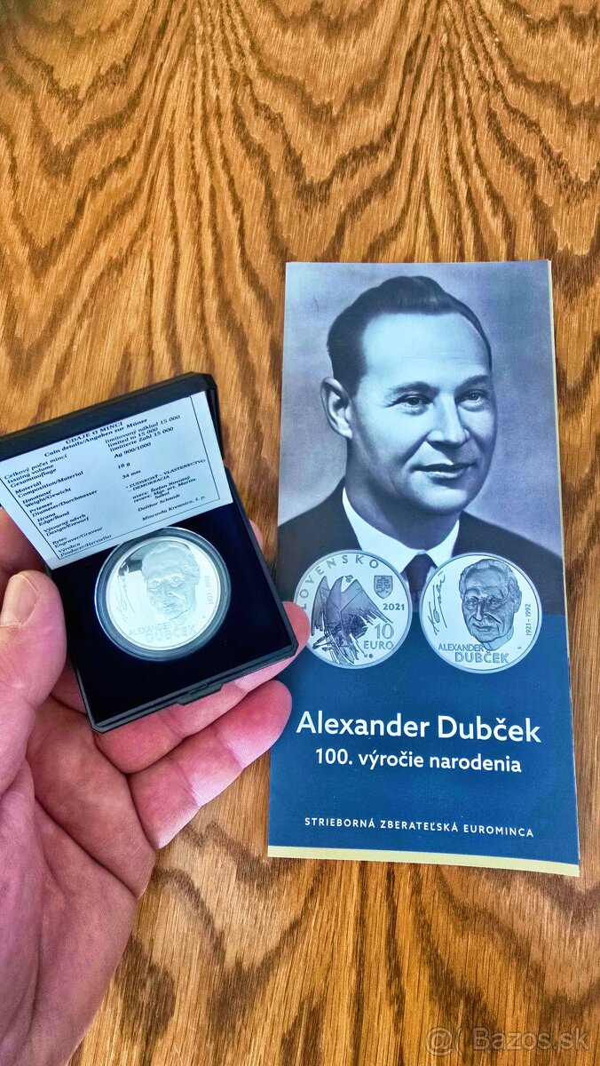 10 euro proof Alexander Dubček