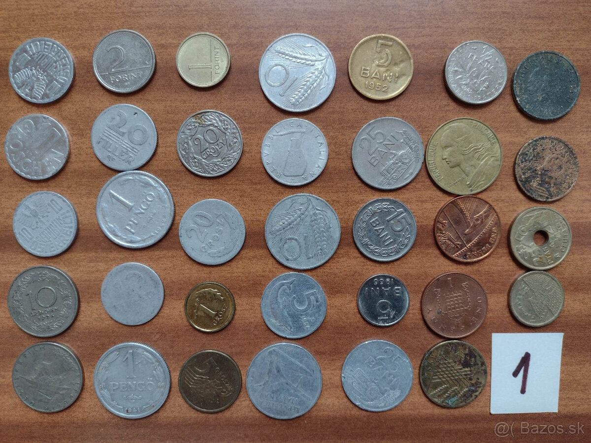 Predám mince rôznych štátov
