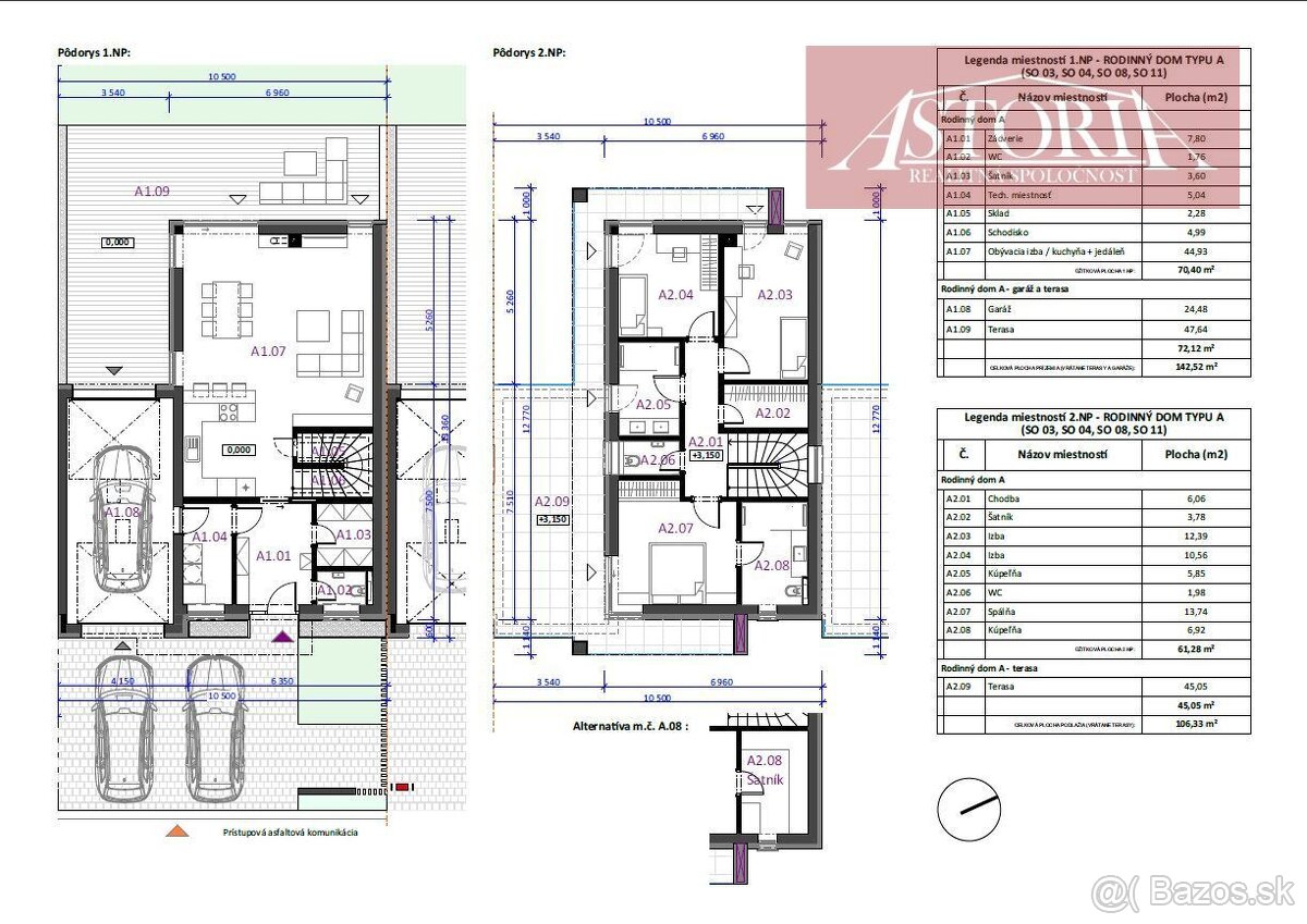 novostavba moderného 4-izb. domu - Košťany -okres Martin