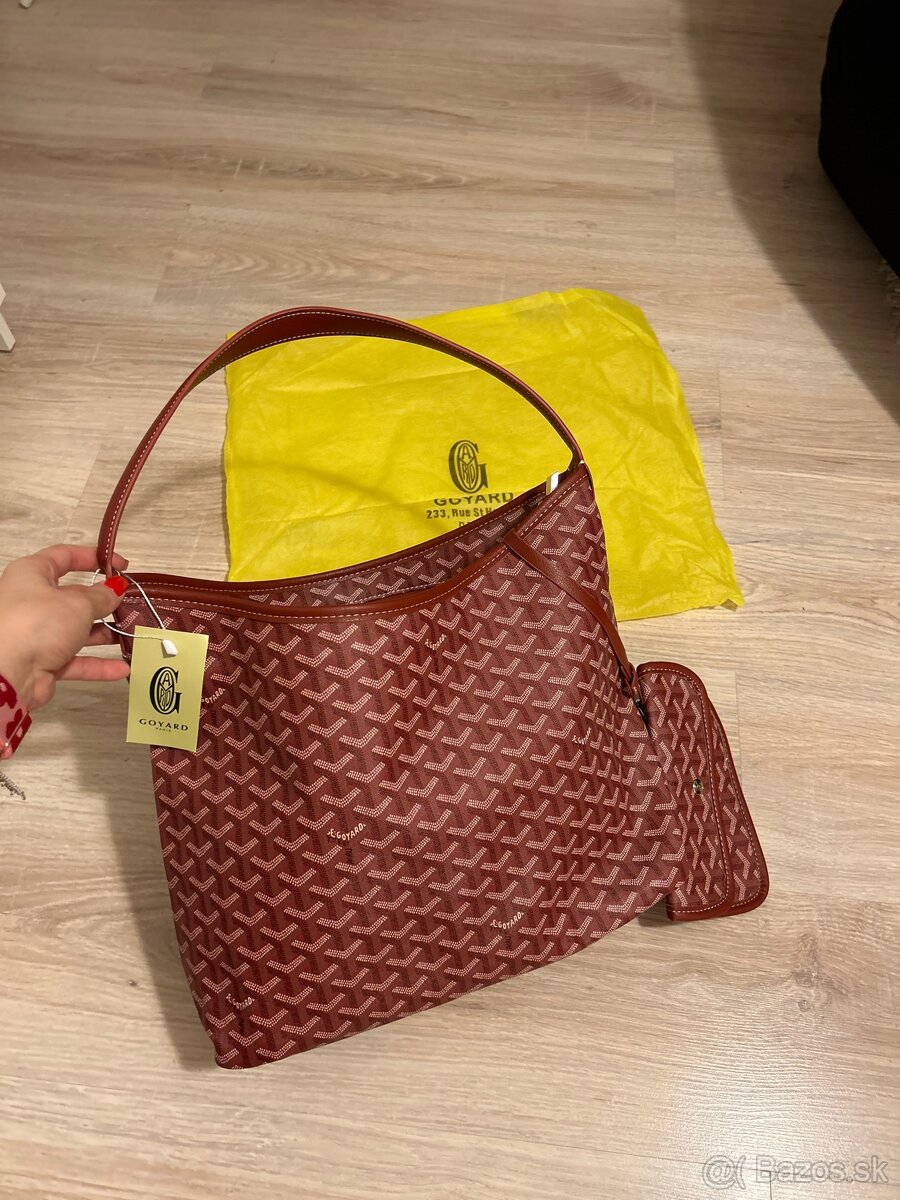 Goyard kabelka Bohéme Hobo - burgundy (GO2)