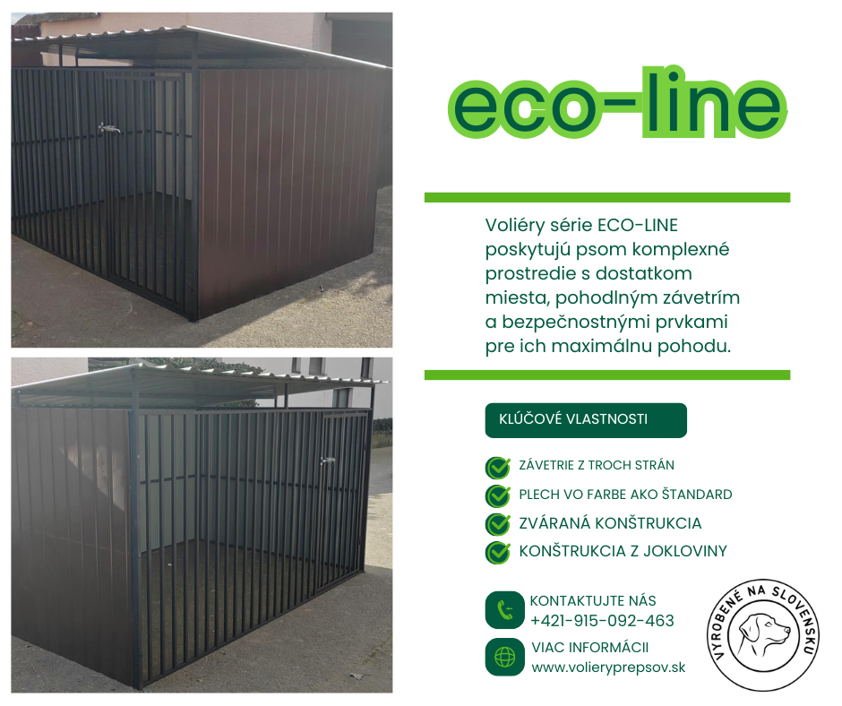 Voliéra pre psa 3x3m ECO-LINE