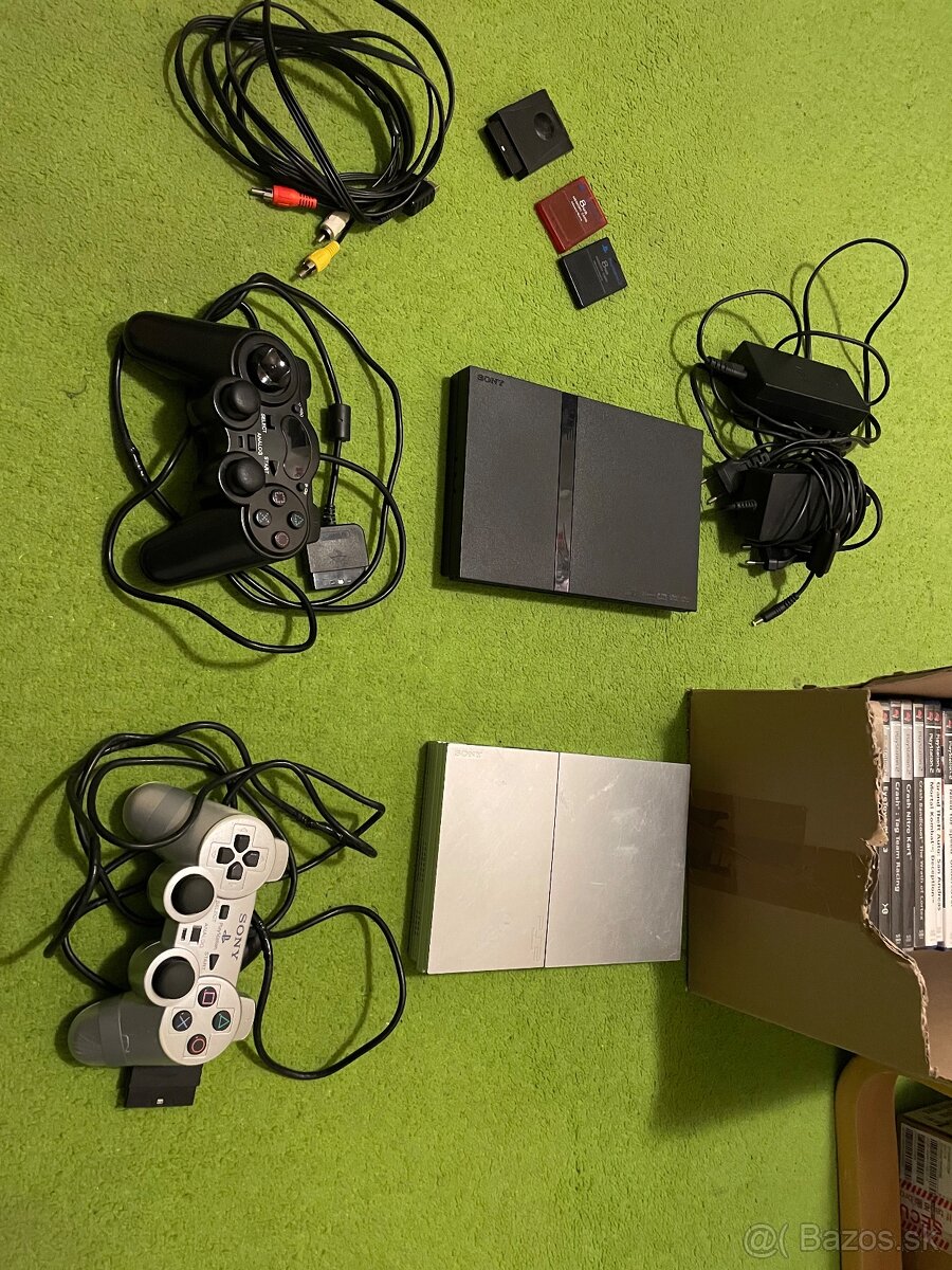 2x Playstation 2, Hry, ovladace a prislusenstvo