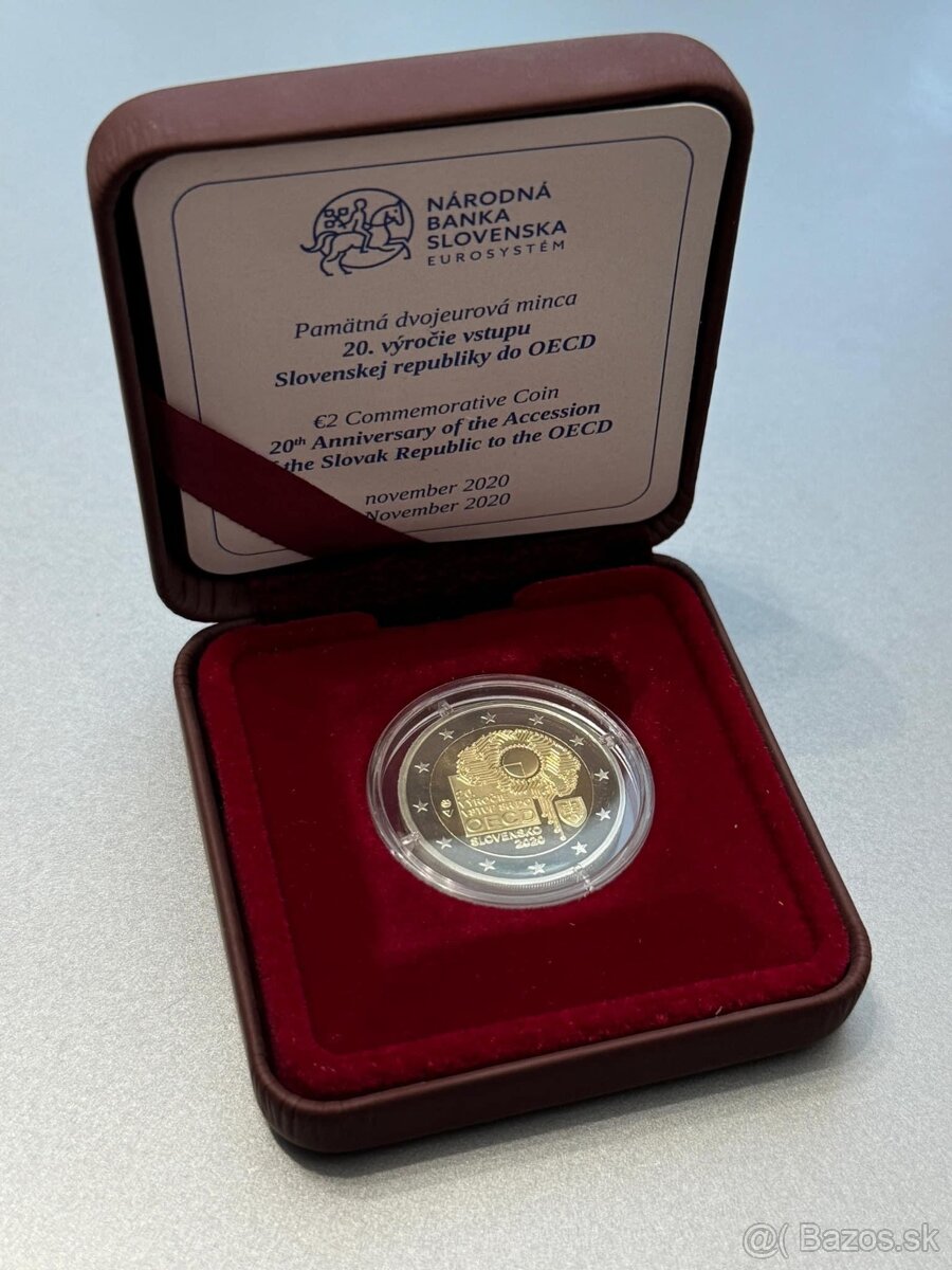 Pamätna 2€ minca Slovensko  2018 PROOF OECD