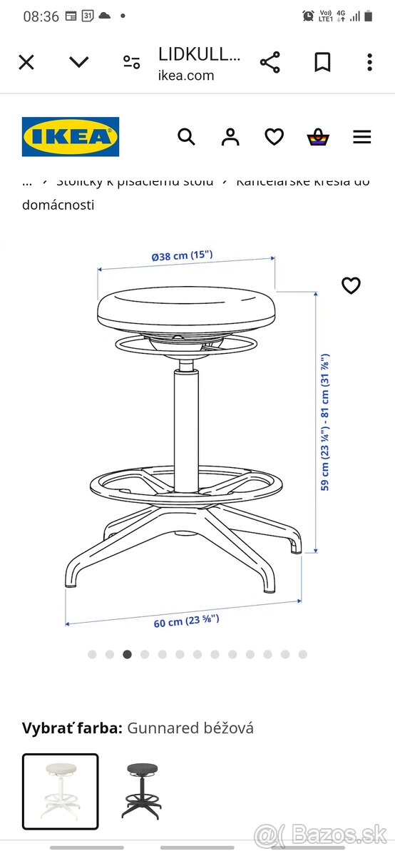 IKEA Lidkullen aktívne sedenie