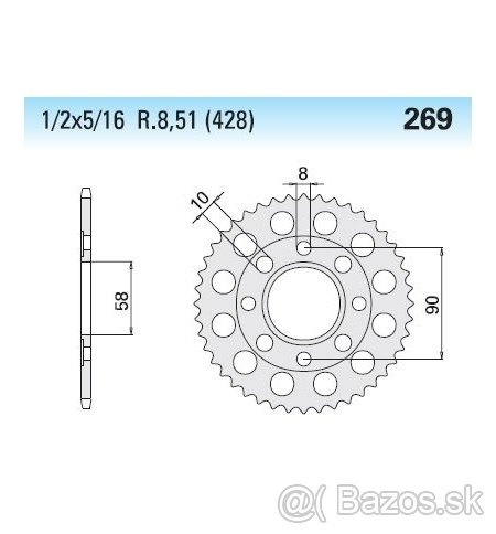 rozeta Chiaravalli 269/42 zubov