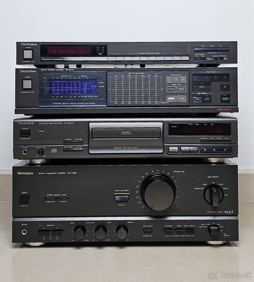 Technics zostava / Zosilnovac / CD / Equalizer / FM