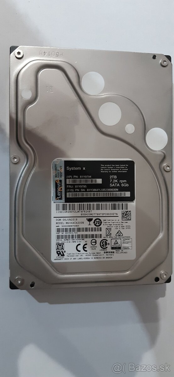 #48 - Disk 2TB Toshiba SATA 7200RPM 3,5"