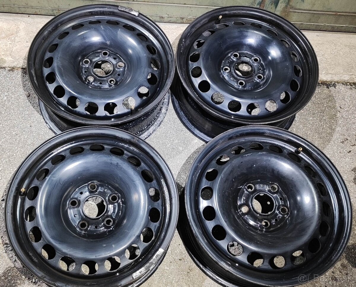 5x112 R16 VW plechové disky - sada