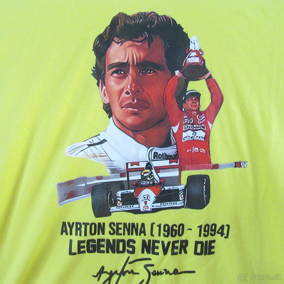 tričká  s  nápisom  AYRTON  SENNA a TECHNICS