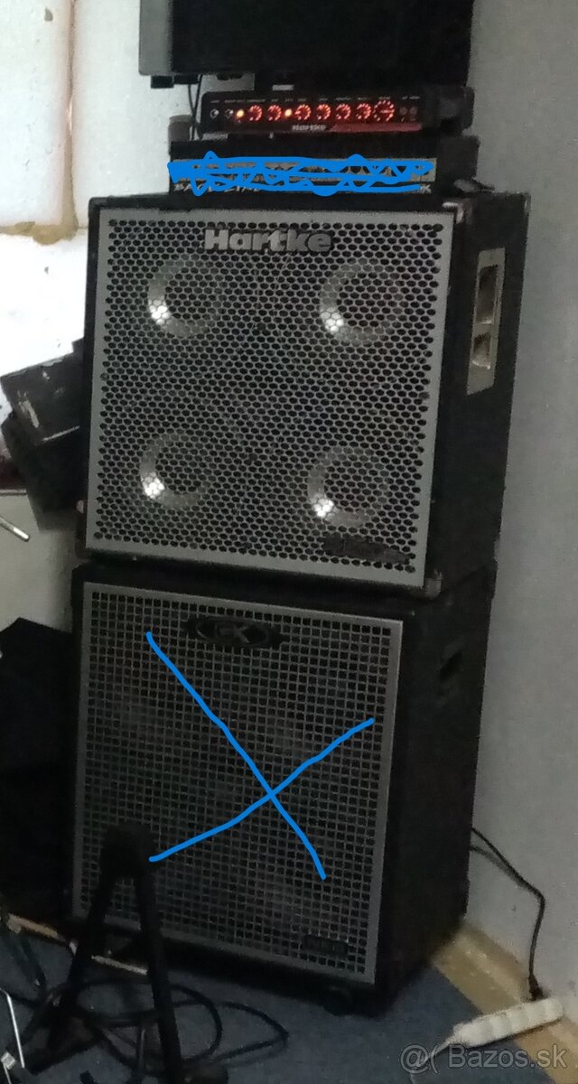 Zosilovač Hartke TX600 + Bas skriňa Hartke Hydrive 4x10 8