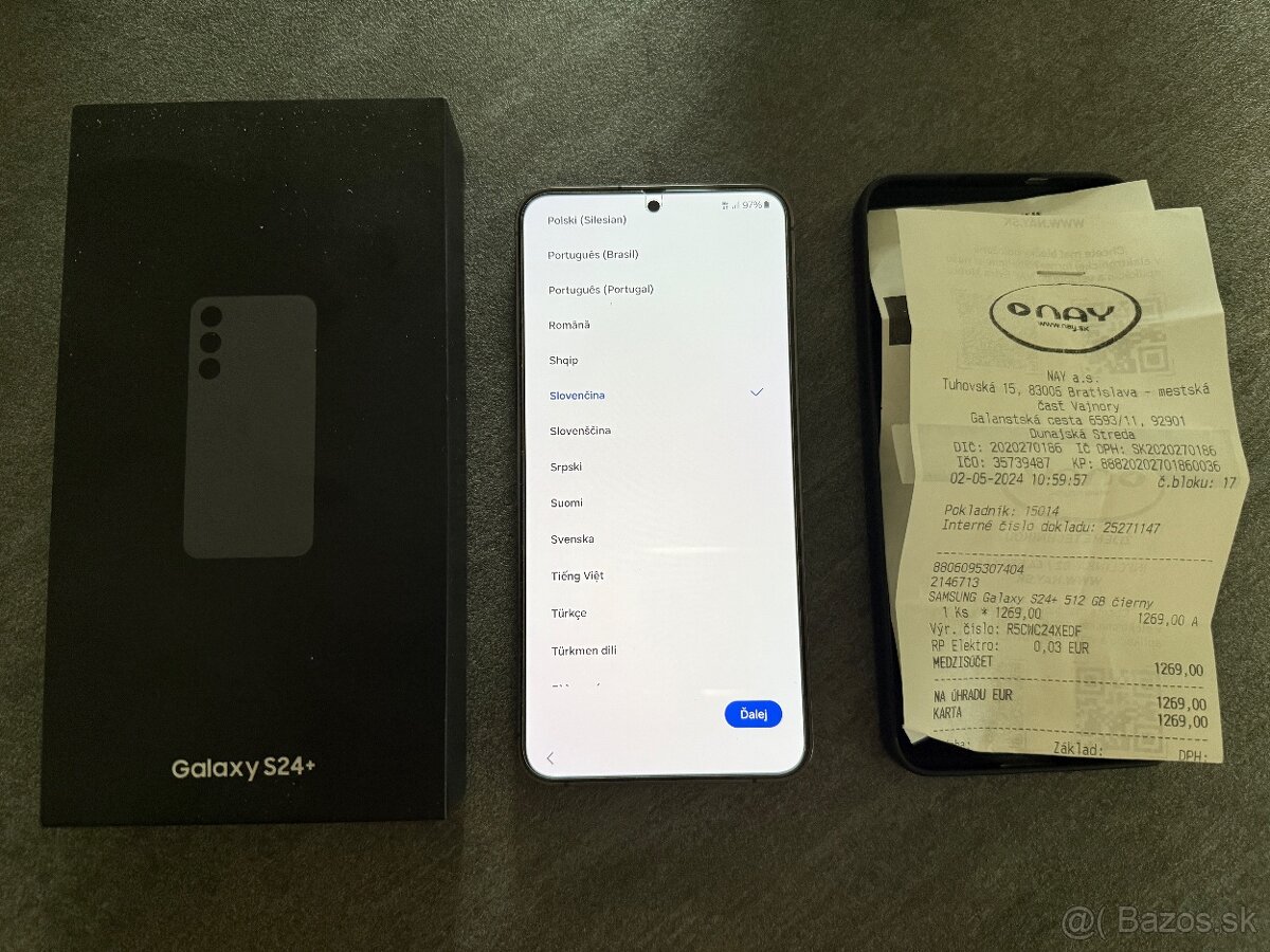 Predám Samsung Galaxy S24+ 512GB čierny v záruke