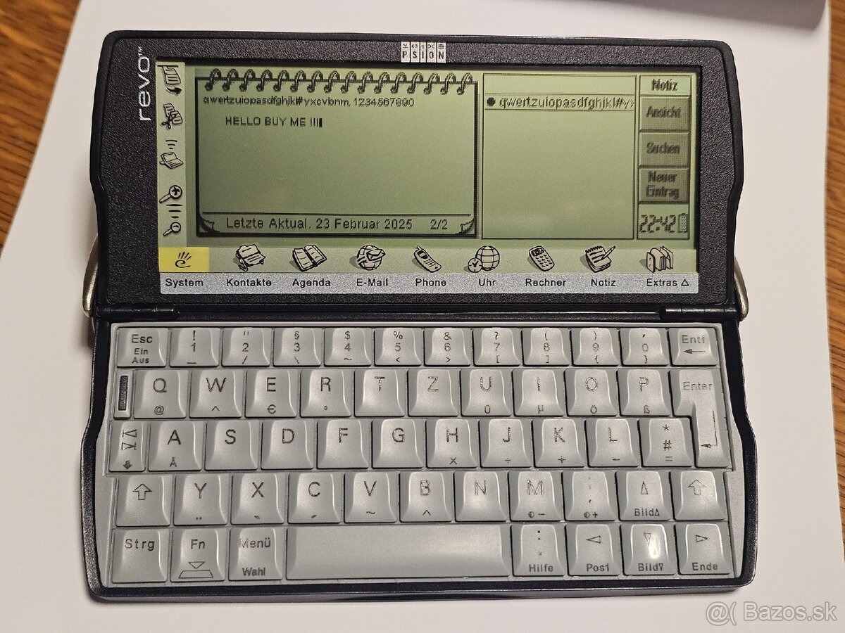 RARE / 8MB PSION REVO 1999 PSION COMPUTERS PLC REVO MINI PC