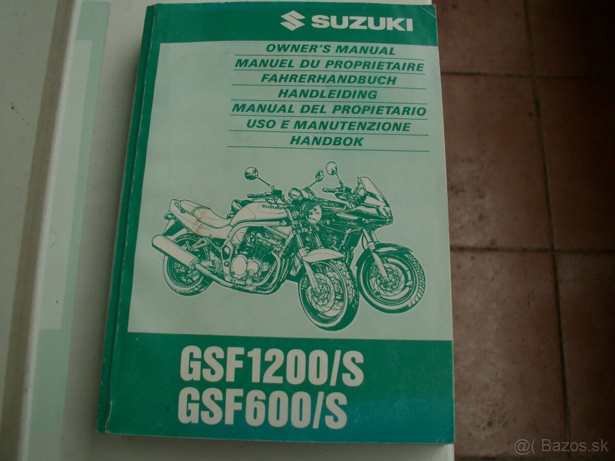 SUZUKI GSF 1200 Bandit - Návod na údržbu.