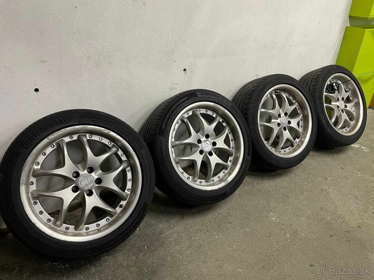 RH 5x100 R17 + letné pneu 225/45 R17