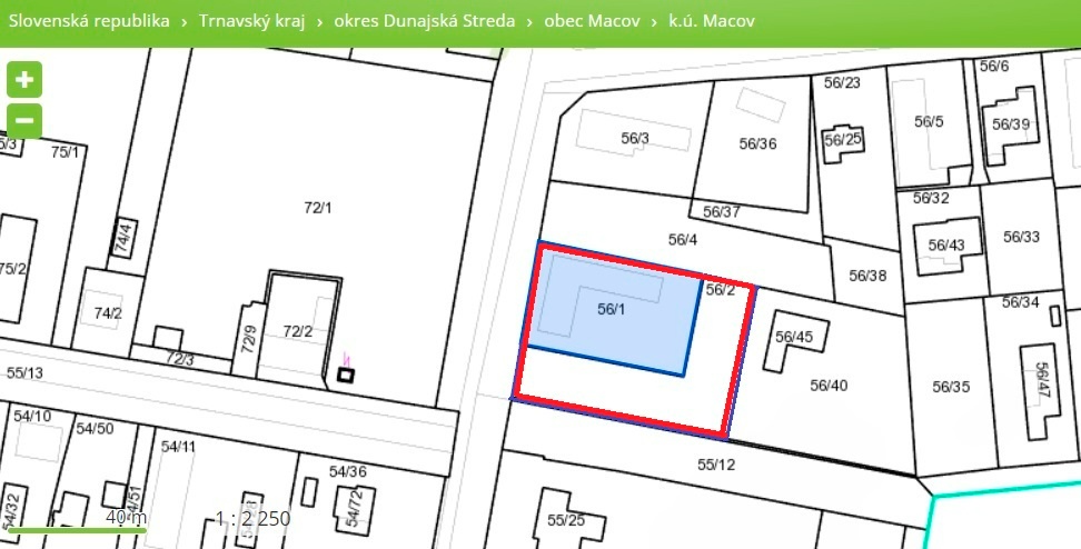 Predaj stavebného pozemku v obci Macov