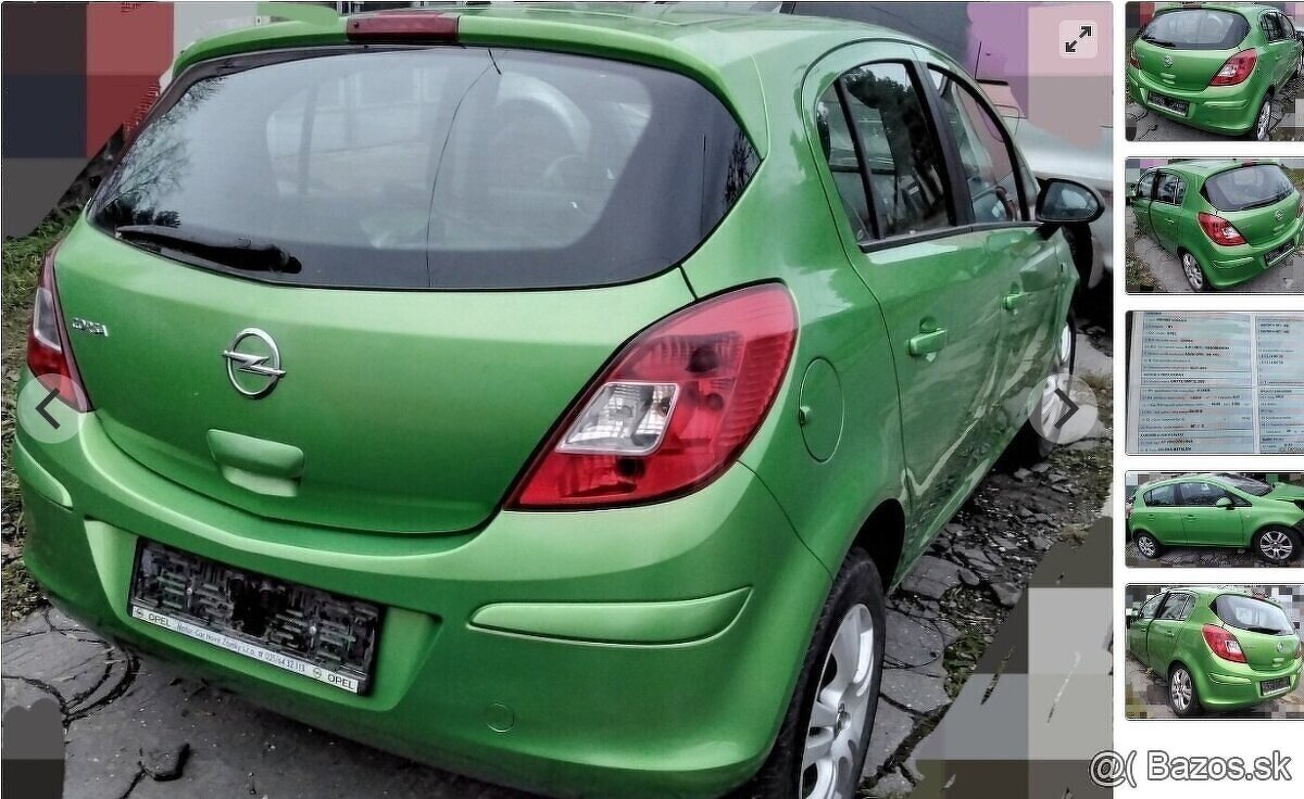 Opel Corsa D 1.2 2012 predám DVERE, MOTOR A12XER, PREVODOVKA