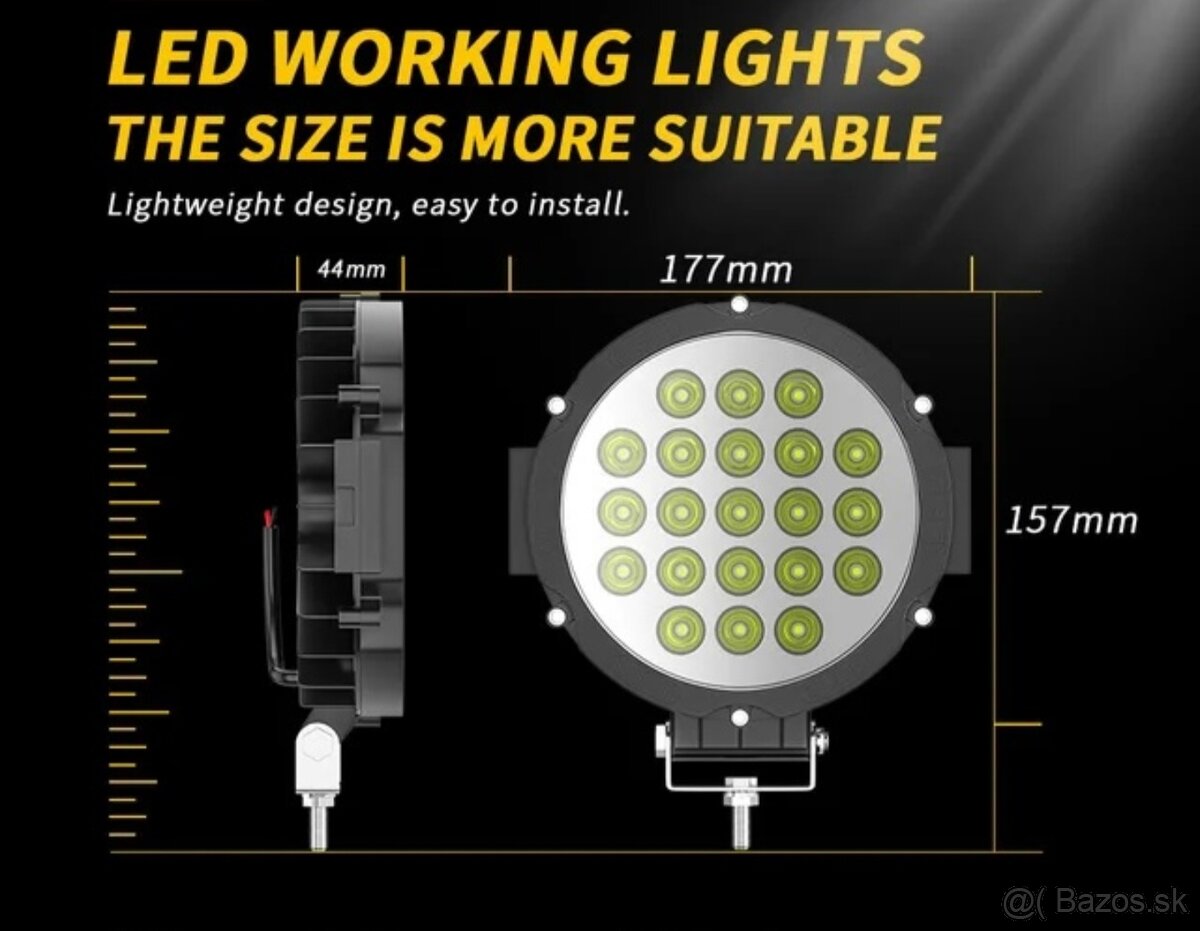 Akcia 13€ Led off road svetla 63W