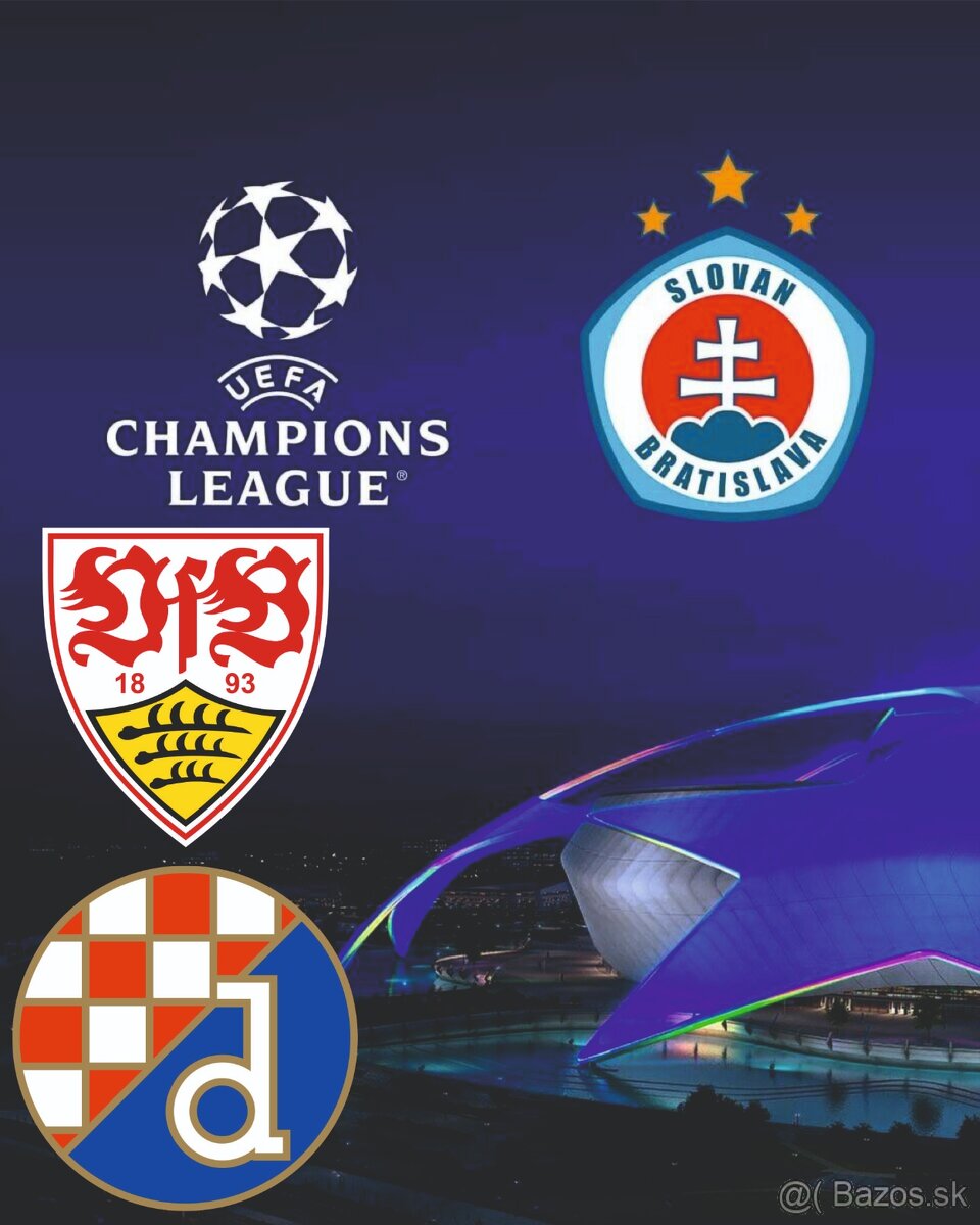 Predám 3 lístky na ŠK Slovan Bratislava v Champions League