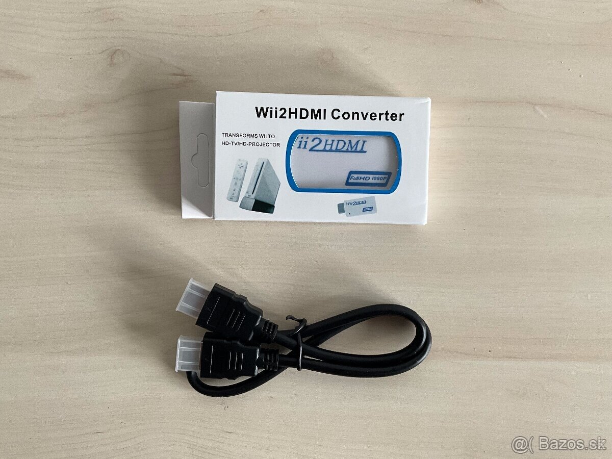 Nintendo Wii - HDMI adaptér včetně HDMI kabelu