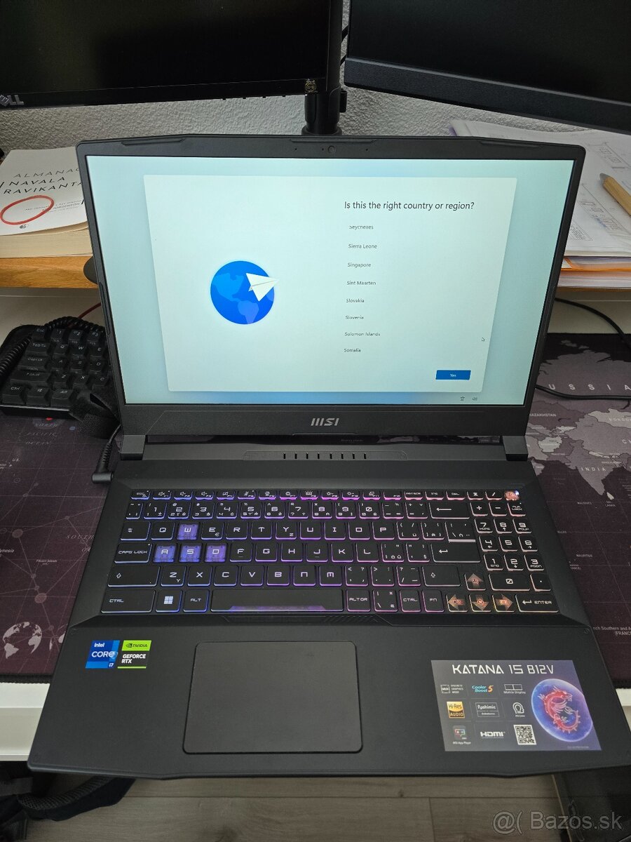 Herny notebook MSI Katana, cpu i7 12650H , rtx 4060