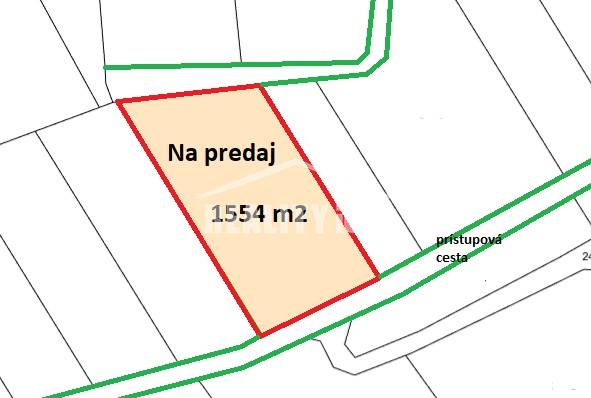 Na predaj rekreačný pozemok 1554 m2 Horné Srnie