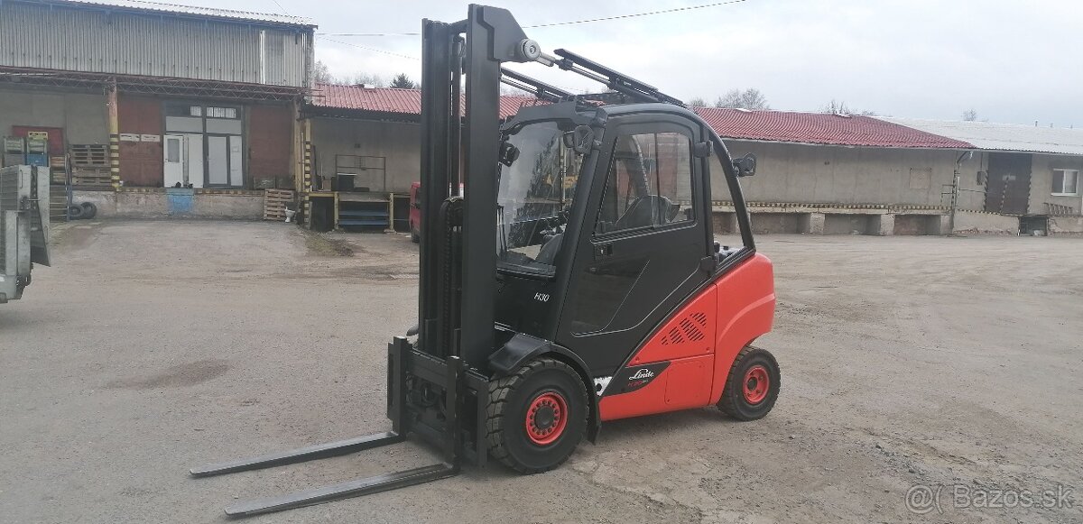 LINDE H30D-02 duplex, boční posuv, volný zdvih