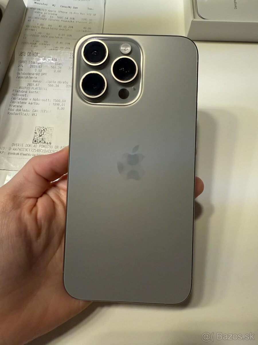 iPhone 15 Pro Max Natural Titanium v záruke