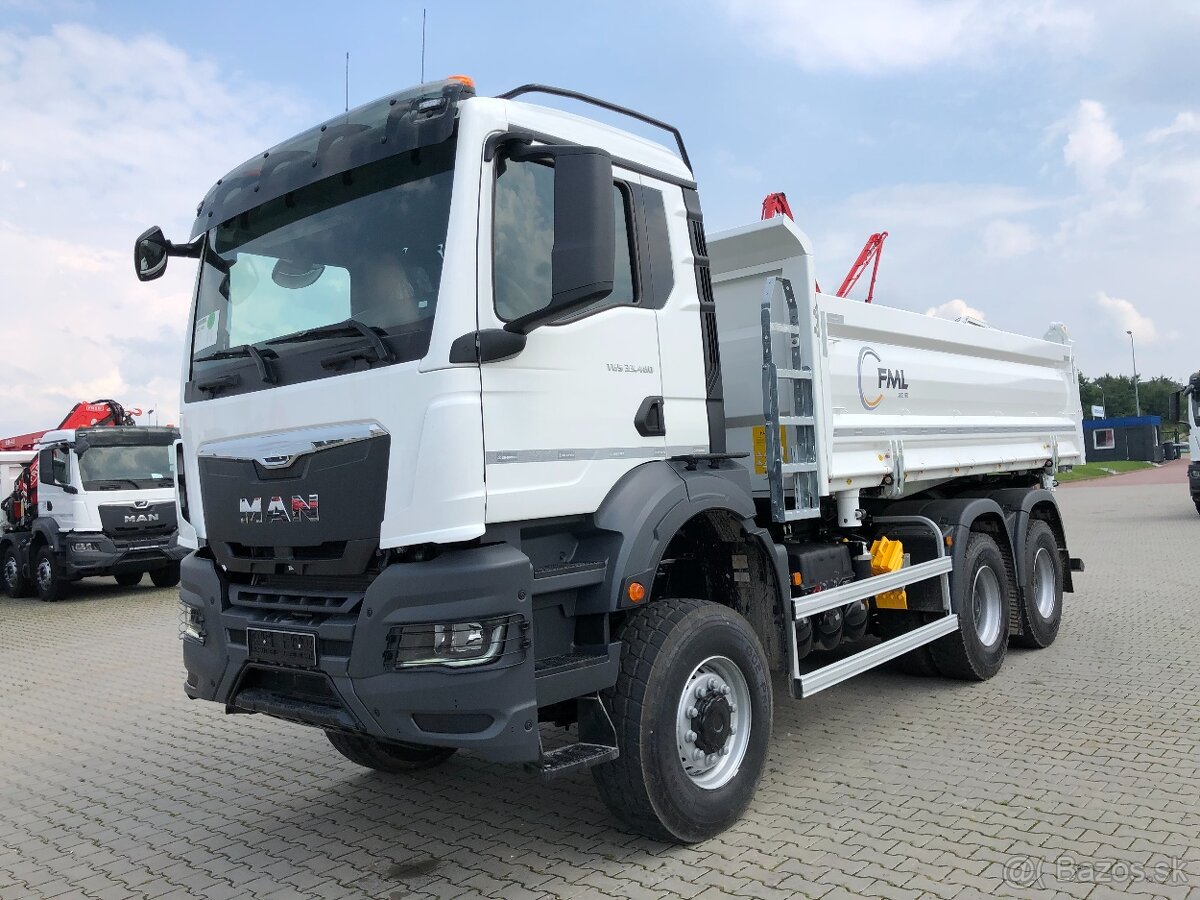 MAN TGS 33.480 (6x6), trojstranný sklápač