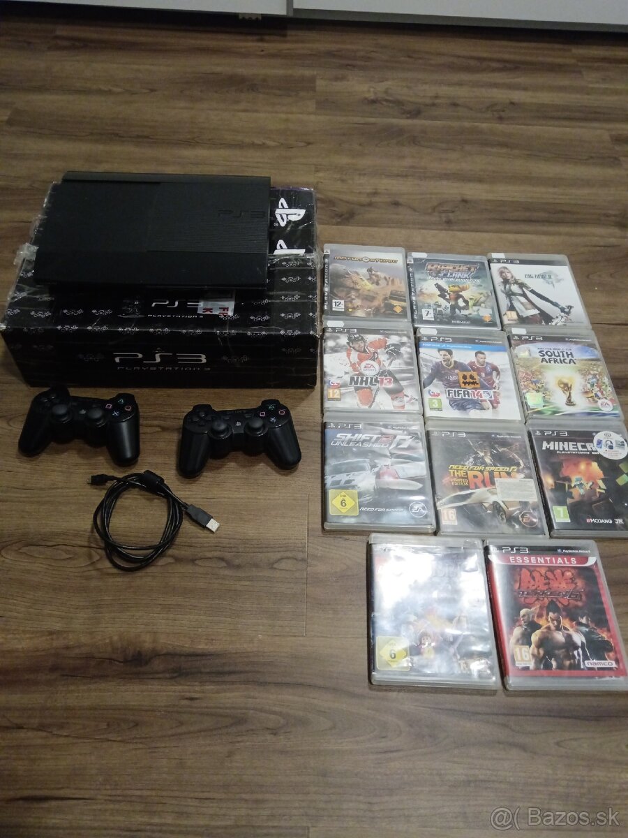 Playstation 3, 500 GB +11 hry