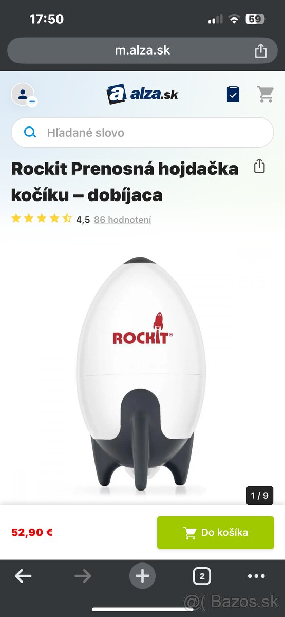 Rockit prenosna hojdačka