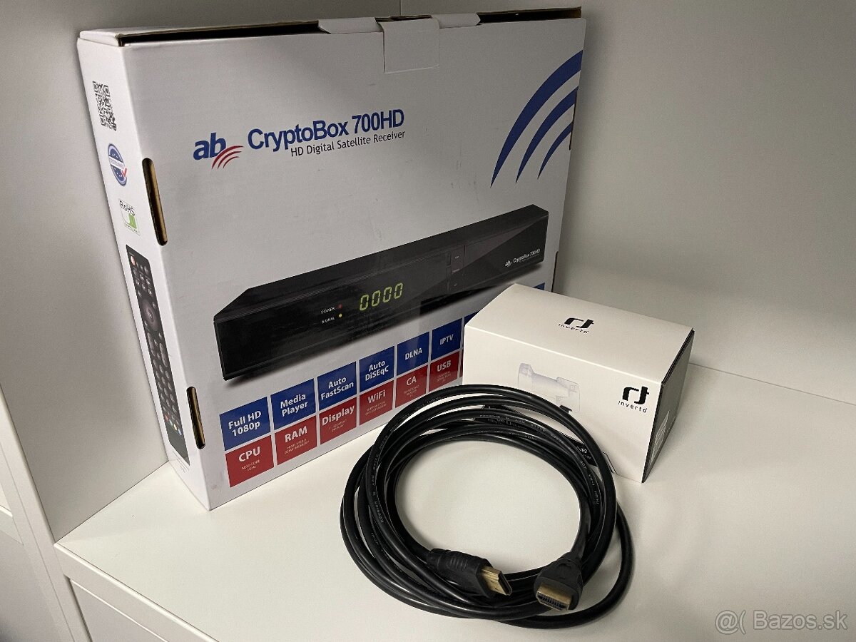 Satelitny komplet AB Cryptobox 700HD + parabola