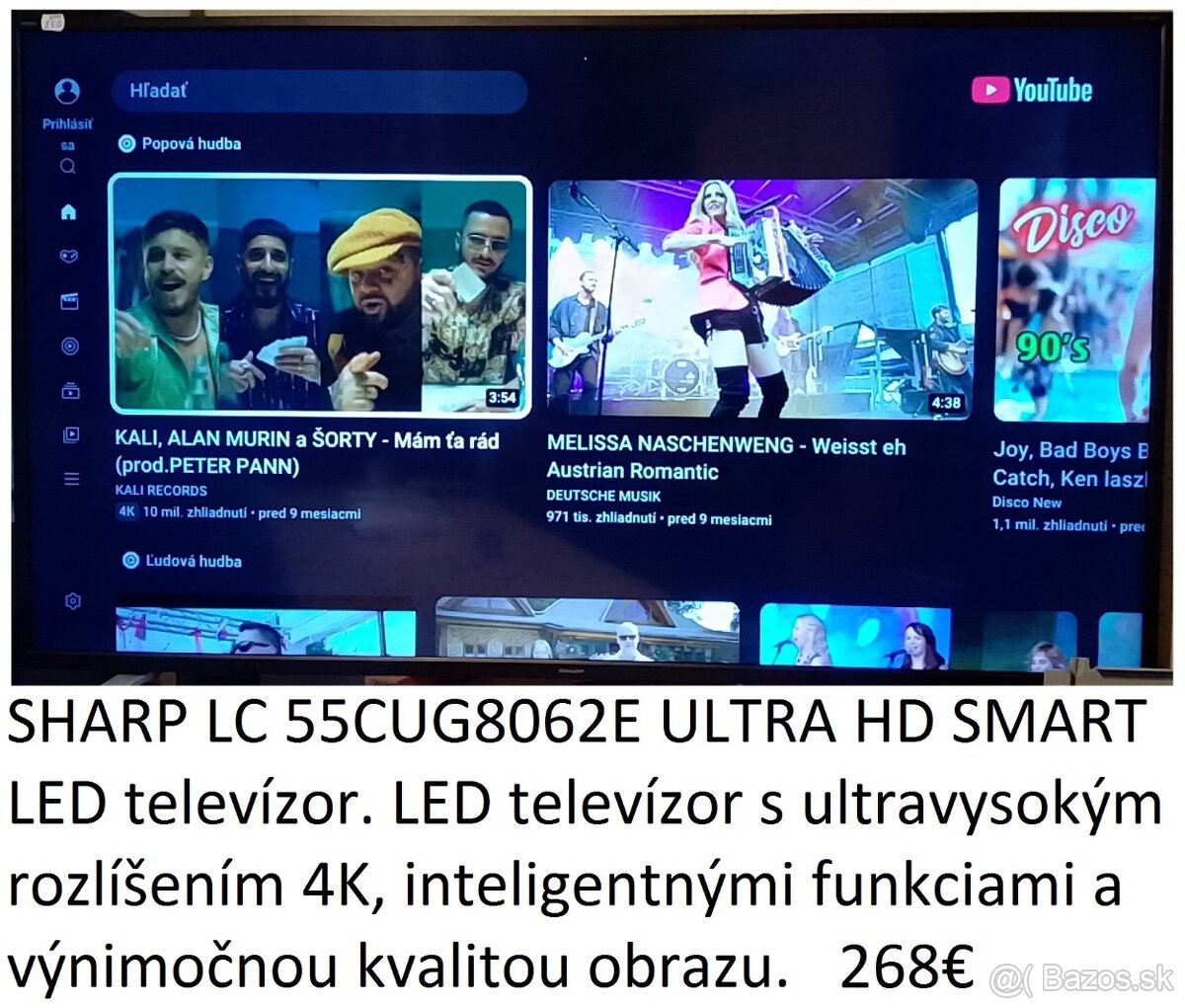 Sharp LED smart 4K -LC-55CUG8062E