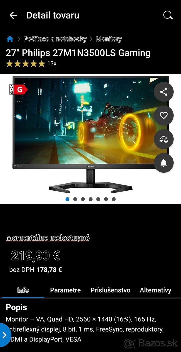 Philips 27" 165hz 2k