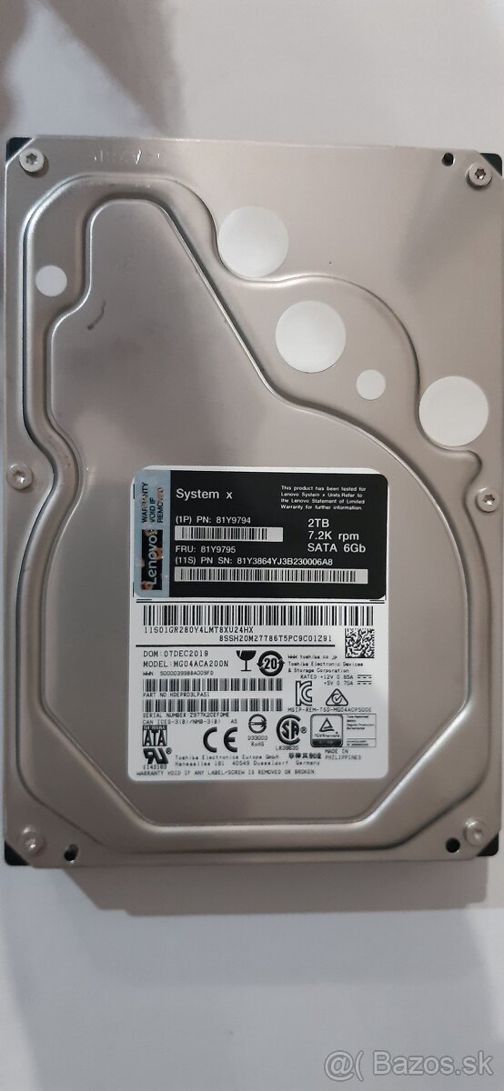 #40 - Disk 2TB Toshiba SATA 7200RPM 3,5"