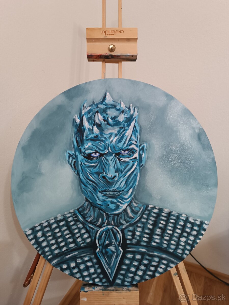 Akrylová maľba, obraz Night King/Game of thrones