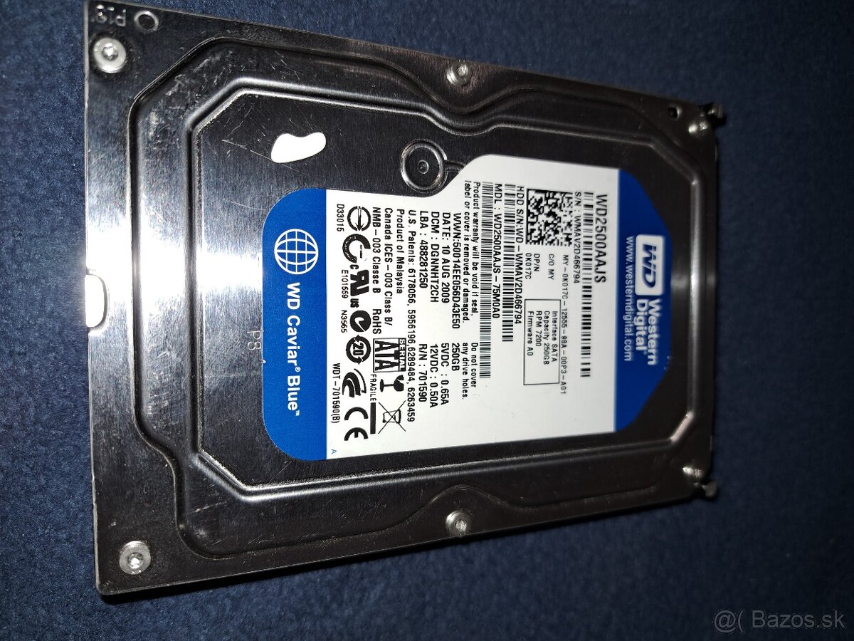 Samsung 250GB,Western Digital HDD 25