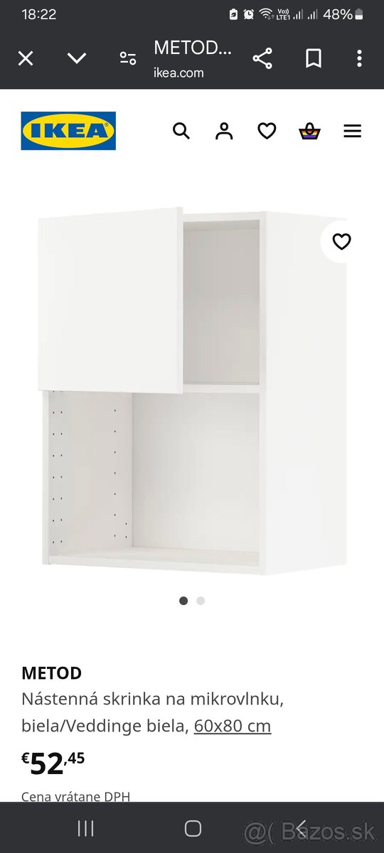 IKEA skrinka na mikrovlnku