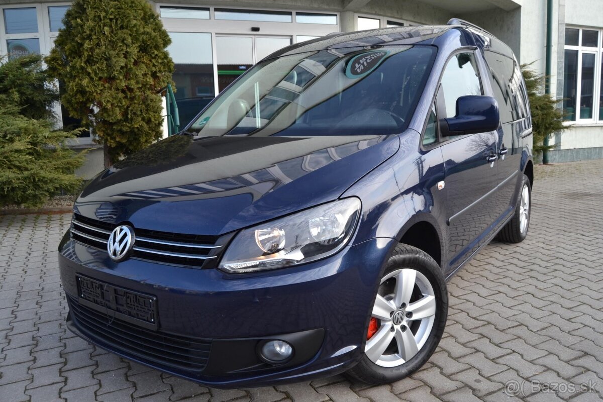 VW CADDY 2.0 TDI BLUEMOTION, 7-MIESTNE, ALU R16, ŤAŽNÉ,FÓLIE