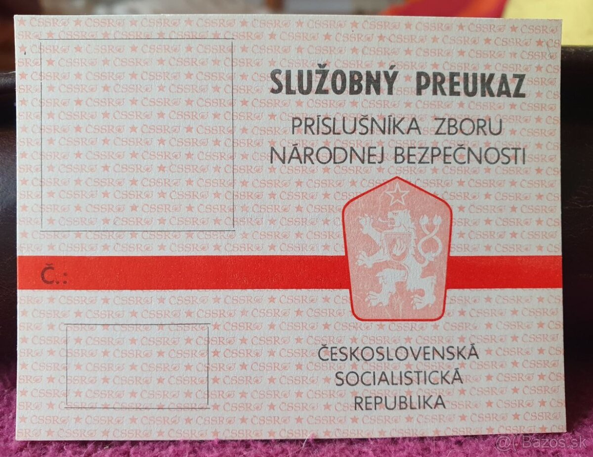 Služobny preukaz VB SNB