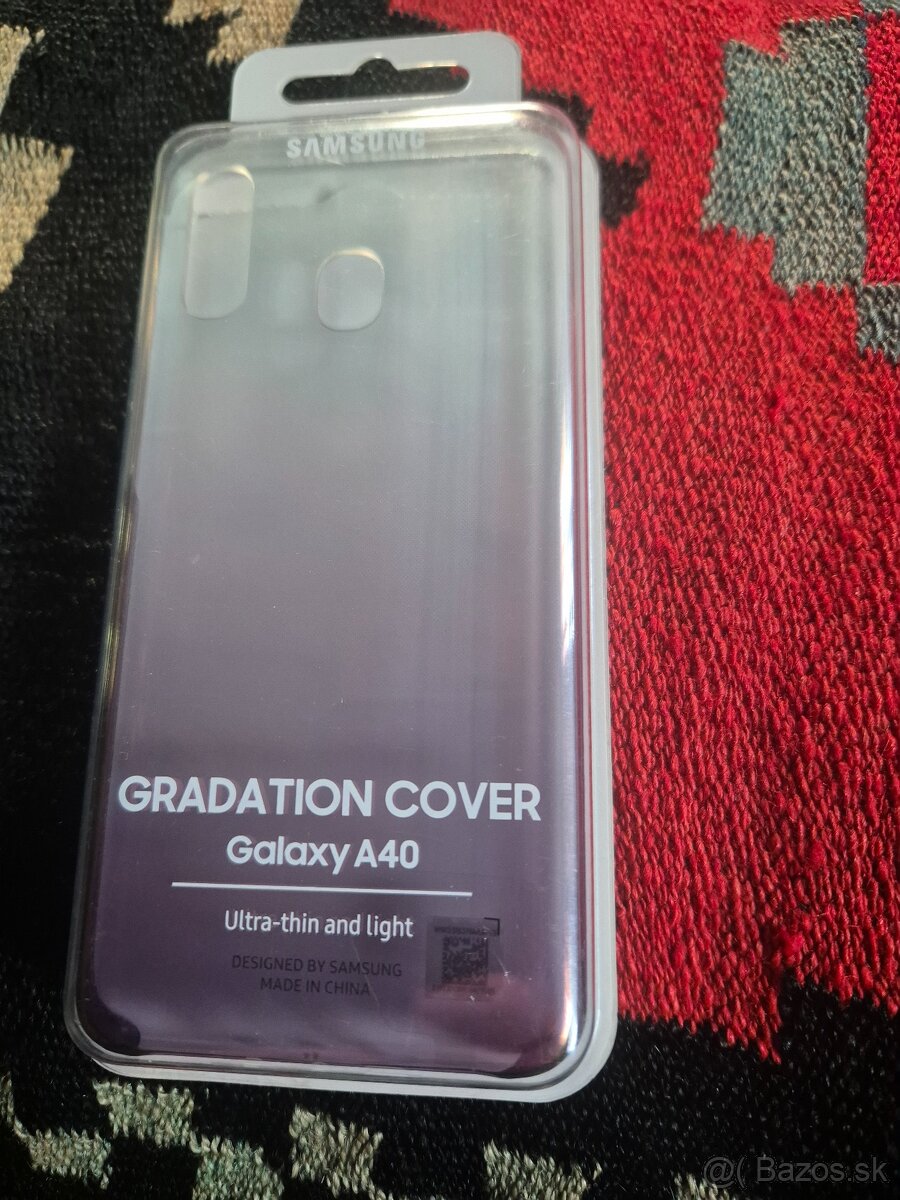 Cover zadný Samsung A40.čierno fialový