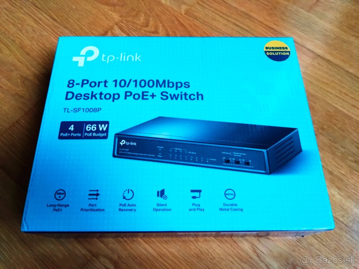 TP-LINK TL-SF-1008P, 8 port 10/100 Mb/s